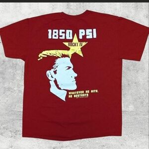 Vintage Rocky IV Ivan Drago Movie T-Shirt Large Gildan Heavy Cotton Promo Y2K